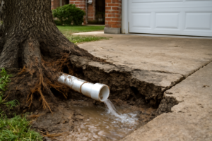 Tree Root Pipe Damage Water Removal