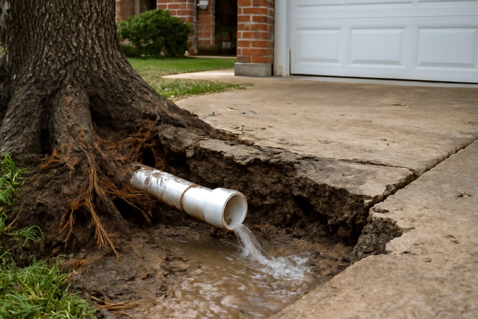 Tree Root Pipe Damage Water Removal in Branson, MO